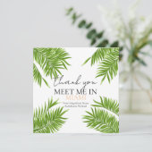 Maak kennis met Miami Bachelorette Party Vakantie Bedankkaart (Staand voorkant)