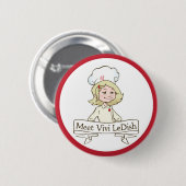 Maak kennis met Vivi LeDish™ Pin Ronde Button 5,7 Cm (Voorkant /achterkant)