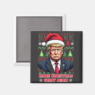 Maak Kerst Groot Weer Lelijke Kersttrui Trump Magneet