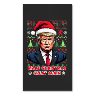 Maak Kerst Groot Weer Lelijke Kersttrui Trump Magnetisch Visitekaartje