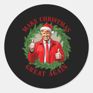 Maak kerst weer geweldig Donald Trump Mega Ronde Sticker