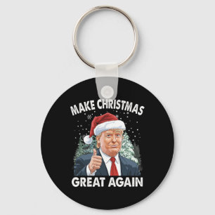 Maak kerst weer geweldig Grappig Donald Trump Kers Sleutelhanger