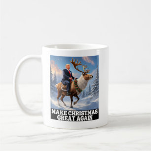 Maak kerst weer geweldig Grappig Kerstman Hoed Tru Koffiemok