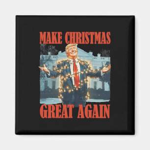 Maak kerst weer geweldig Grappig Kerstman Trump Ke Magneet