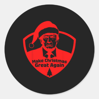 Maak kerst weer geweldig Grappig President Trump Ronde Sticker