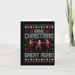 Maak kerst weer geweldig grappig Santa Trump-dans Kaart