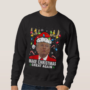 Maak kerst weer geweldig Grappig Trump kerstsneeuw Trui