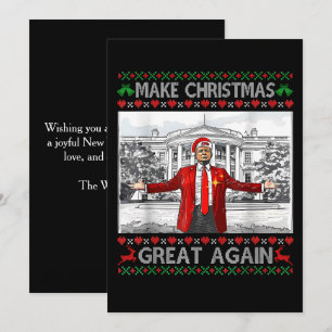 Maak kerst weer geweldig grappig Trump lelijk zwar Feestdagenkaart