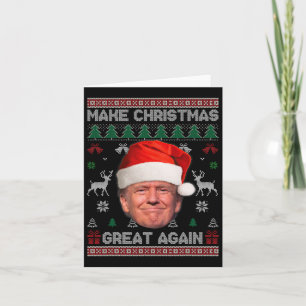 Maak kerst weer geweldig grappig Trump lelijk zwee Kaart