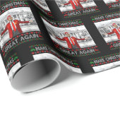 Maak kerst weer geweldig, grappige Trump. Cadeaupapier (Rol Hoek)