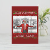 Maak kerst weer geweldig, grappige Trump. Feestdagenkaart (Staand voorkant)