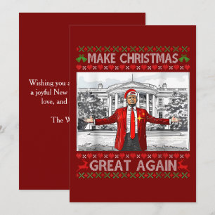 Maak kerst weer geweldig, grappige Trump. Feestdagenkaart