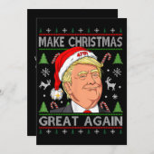 Maak kerst weer geweldig, grappige Trump-kerst Feestdagenkaart (Voorkant / Achterkant)