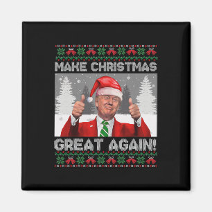 Maak kerst weer geweldig Grappige Trump pyjama's U Magneet