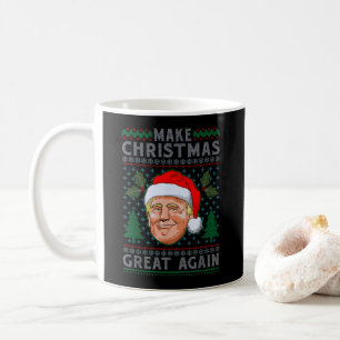 Maak kerst weer geweldig, grappige Trump Ugly-mas Koffiemok