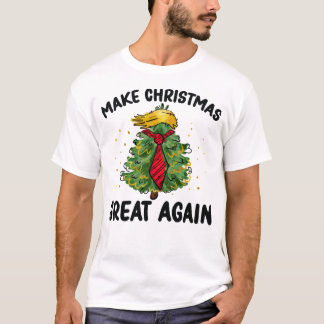 Maak kerst weer geweldig, grappige Trump-vakantie T-shirt