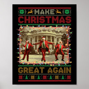 Maak kerst weer geweldig Kerstman Grappig Trump Ke Poster