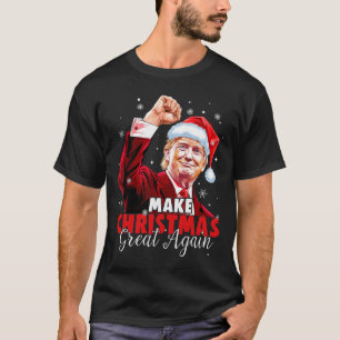 Maak kerst weer geweldig Kerstman Grappig Trump Ke T-shirt