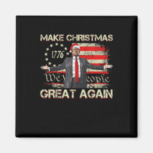Maak kerst weer geweldig Kerstman Trump Kerstmis w Magneet