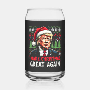 Maak kerst weer geweldig Lelijke kersttrui Trump Blikvorm Glas