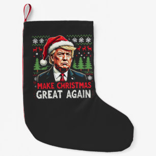 Maak kerst weer geweldig Lelijke kersttrui Trump Kleine Kerstsok