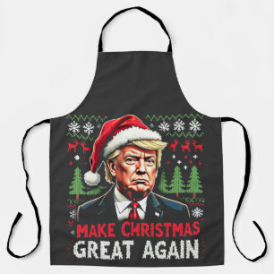 Maak kerst weer geweldig Lelijke kersttrui Trump Schort