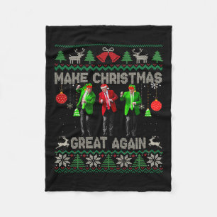 Maak kerst weer geweldig Lelijke truien Grappig Wa Fleece Deken