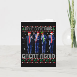 Maak kerst weer geweldig lelijke truien Trump Dan Kaart