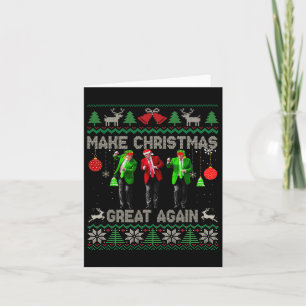 Maak kerst weer geweldig Santa Trump dans lelijk Kaart