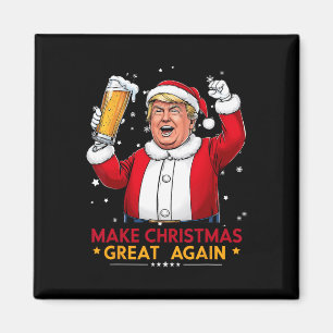 Maak kerst weer geweldig Trump Amerikaanse vlag wa Magneet