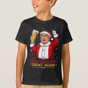 Maak kerst weer geweldig Trump Amerikaanse vlag wa T-shirt