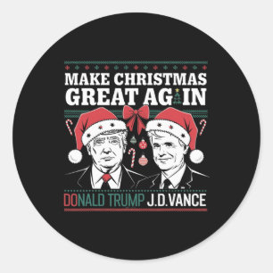 Maak kerst weer geweldig Trump Ronde Sticker