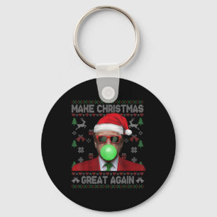 Maak kerst weer geweldig Xmas Funny Trump pyjama Sleutelhanger