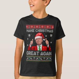 Maak kerst weer geweldig Xmas Funny Trump pyjama T-shirt