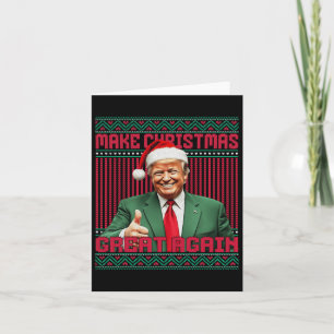 Maak kerst weer leuk Kerstman Trump 2024 Kaart