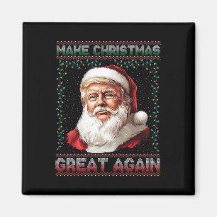 Maak kerst weer leuk Kerstman Trump 2024 Magneet