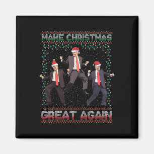 Maak kerst weer leuk Kerstman Trump 2024 Magneet