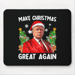 Maak kerst weer leuk Kerstman Trump 2024 Muismat