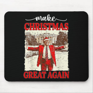 Maak kerst weer leuk Kerstman Trump 2024 Muismat