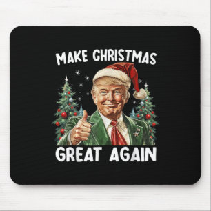 Maak kerst weer leuk Kerstman Trump 2024 Muismat