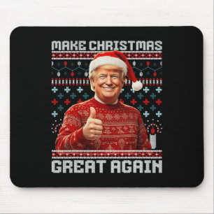 Maak kerst weer leuk Kerstman Trump 2024 Muismat