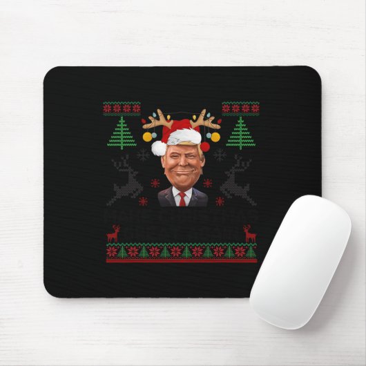 Maak kerst weer leuk Kerstman Trump 2024 Muismat (Met muis)