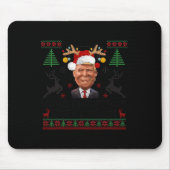 Maak kerst weer leuk Kerstman Trump 2024 Muismat (Voorkant)
