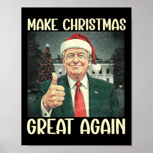 Maak kerst weer leuk Kerstman Trump 2024 Poster