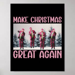 Maak kerst weer leuk Kerstman Trump 2024 Poster