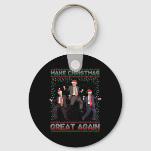 Maak kerst weer leuk Kerstman Trump 2024 Sleutelhanger