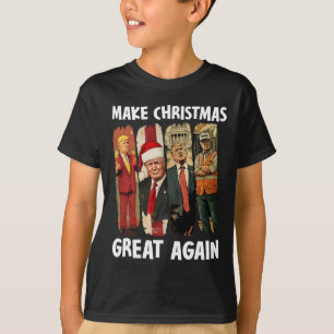 Maak kerst weer leuk Kerstman Trump 2024 T-shirt