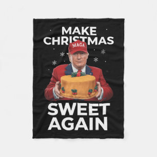 Maak kerst weer zoet Trump kerstcadeaus voor mij Fleece Deken