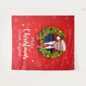 Maak kerstcadeau weer leuk, Trump MAGA grappig Wandkleed (Voorkant (horizontaal))