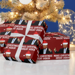MAAK KERSTMIS GROOT TRUMP KERSTMIS CADEAUPAPIER